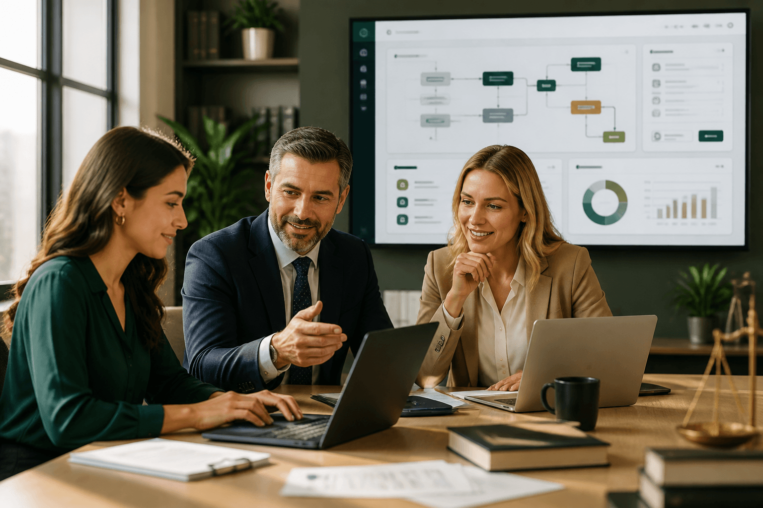 Legal and business professionals using WersantSoft intelligent software and workflow automation