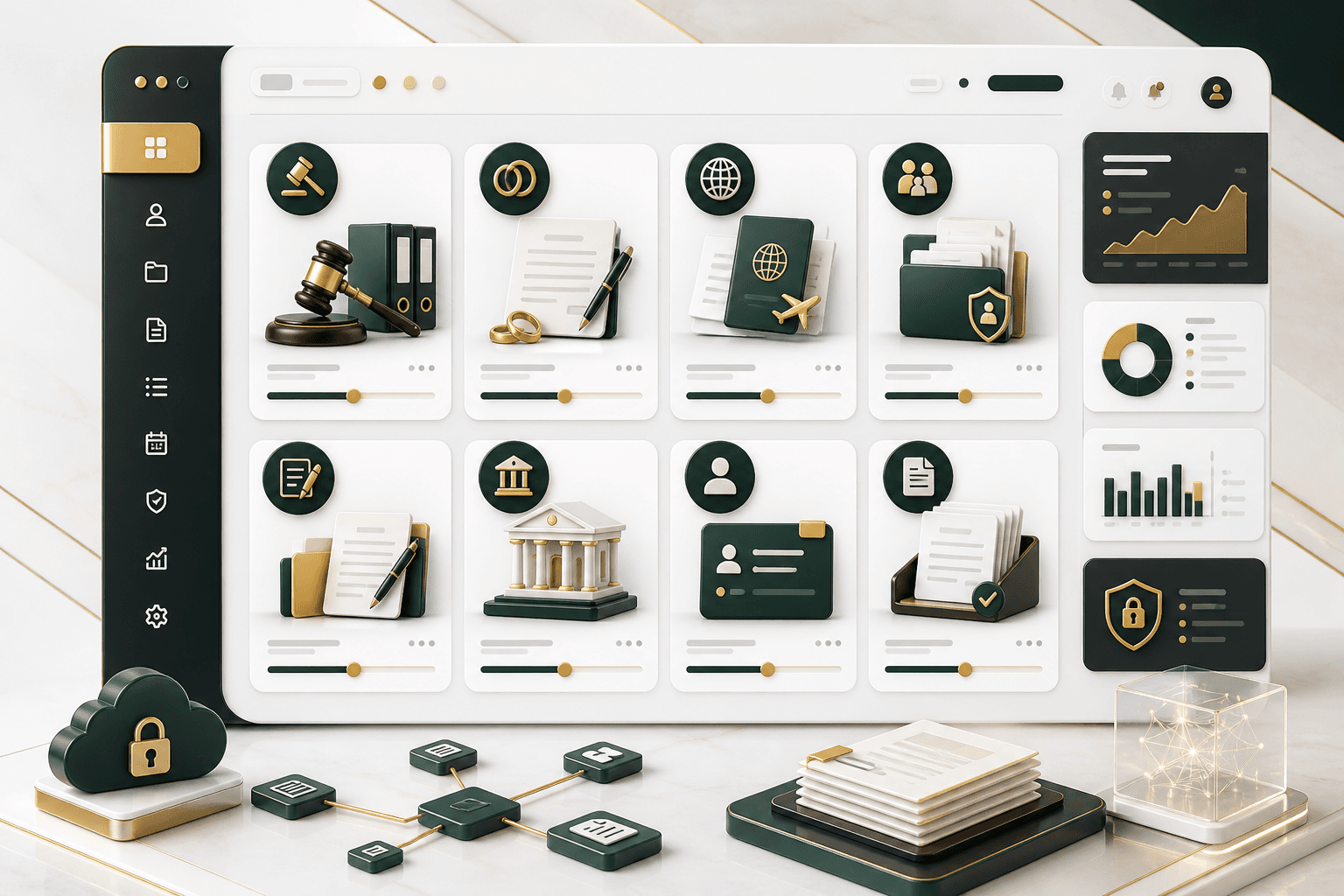 WersantSoft legal SaaS product suite with workflow automation and client portal modules